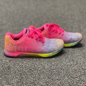 EUC NoBull Project Women's Neon Pink Glitch Trainer.  Size 8.